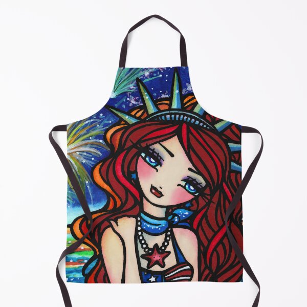 Item preview, Statue of Liberty Mermaid Patriotic America Fantasy Art by Hannah Lynn designed and sold by hannahlynnart.