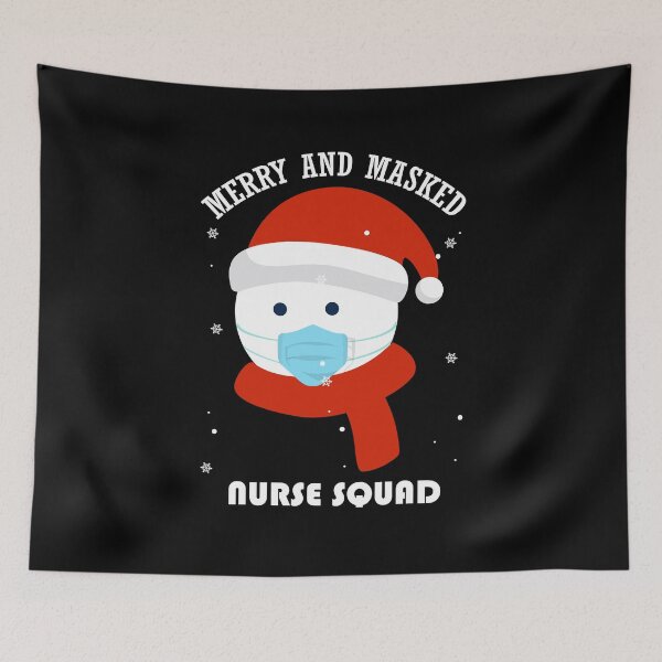 Item preview, Merry And Masked Nurse Squad, christmas gifts for nurse designed and sold by Shopini.