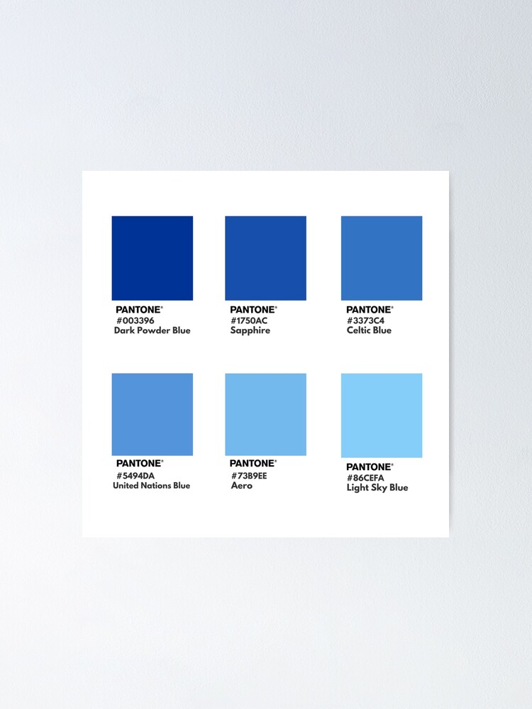 Dark blue gradient pantone color swatch Poster for Sale by