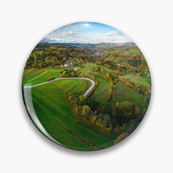 Item preview, A drone rises above a multi-colored valley in the Vosges. Panoramic view. designed and sold by Alexander Sorokopud.