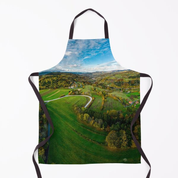 Item preview, A drone rises above a multi-colored valley in the Vosges. Panoramic view. designed and sold by Alexander Sorokopud.
