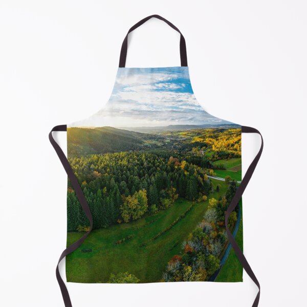 Item preview, A drone rises above a multi-colored valley in the Vosges. Panoramic view. designed and sold by Alexander Sorokopud.