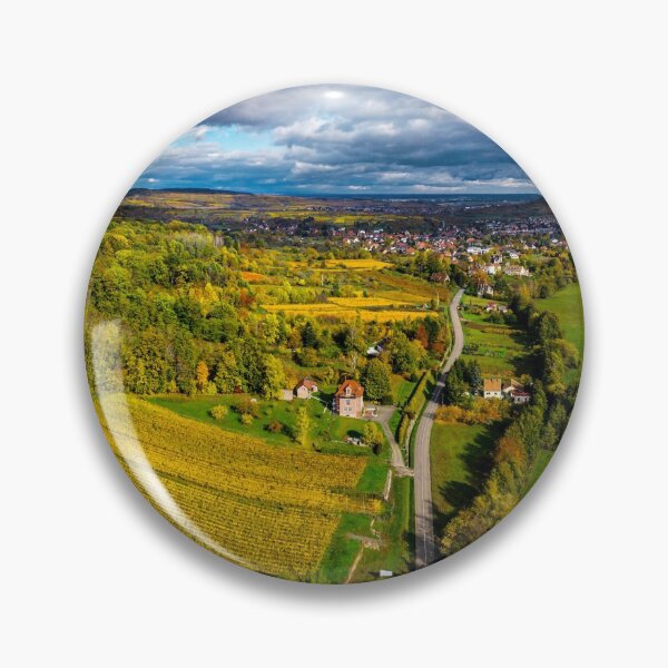 Item preview, A drone rises above a multi-colored valley in the Vosges. designed and sold by Alexander Sorokopud.