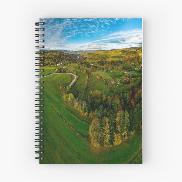 Item preview, A drone rises above a multi-colored valley in the Vosges. Panoramic view. designed and sold by Alexander Sorokopud.