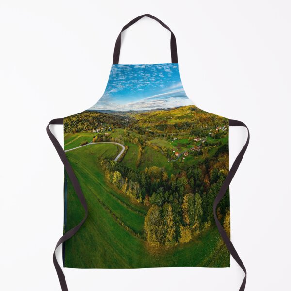 Item preview, A drone rises above a multi-colored valley in the Vosges. Panoramic view. designed and sold by Alexander Sorokopud.