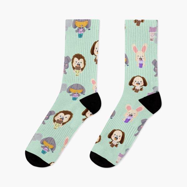 Item preview, Kawaii Animal Boba Tea cute elephant rabbit koala monkey lion designed and sold by 0umStore.