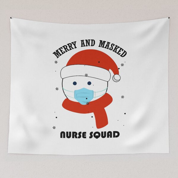 Item preview, Merry And Masked Nurse Squad, christmas gifts for nurse designed and sold by Shopini.