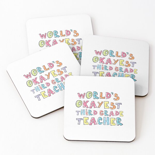 Item preview, World's Okayest Third Grade Teacher Gift Idea designed and sold by betternotes.