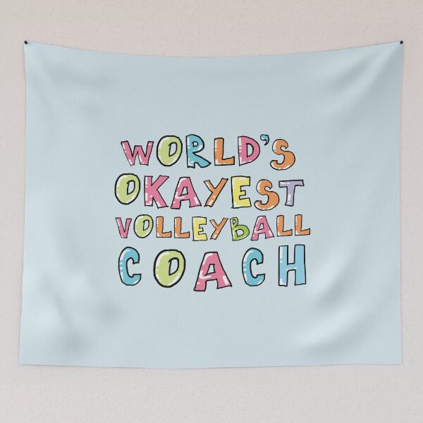 Artikelvorschau, World's Okayest Volleyball Coach Gift Idea entworfen und verkauft von betternotes.