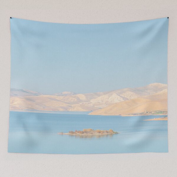 Item preview, Lonely uninhabited island in the blue lake in Morocco designed and sold by dashashel.