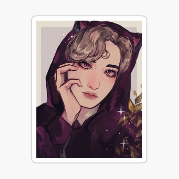 "Magical Cat Seonghwa" Sticker for Sale by nylil | Redbubble