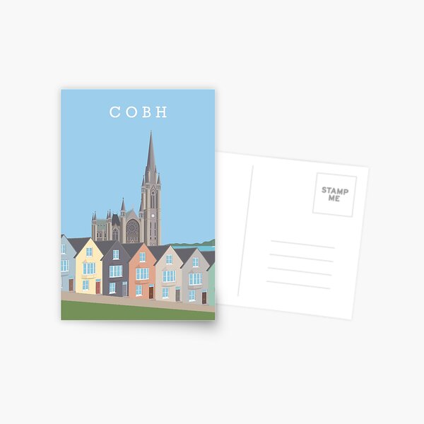 Item preview, Cobh houses and Cathedral (Cork, Ireland) designed and sold by IrishItalianGuy.