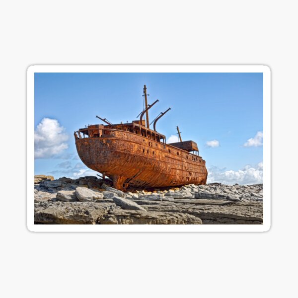 The Plassey Famous Aran Islands Shipwreck on Inis Oirr Sticker