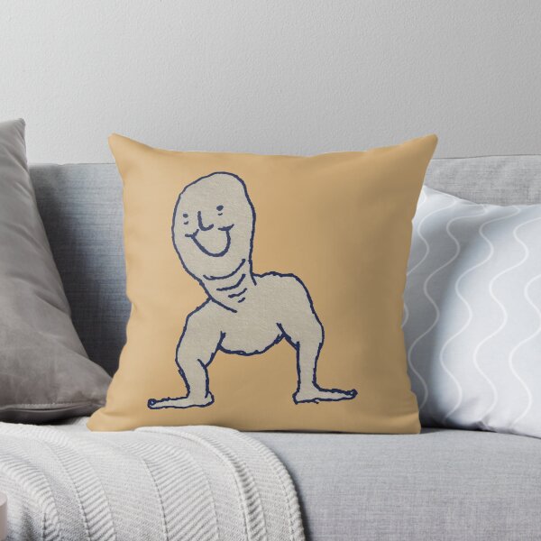 Happy Squat Throw Pillow