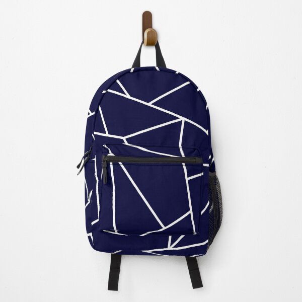 Item preview, Navy Blue Mosaic Lines designed and sold by rewstudio.
