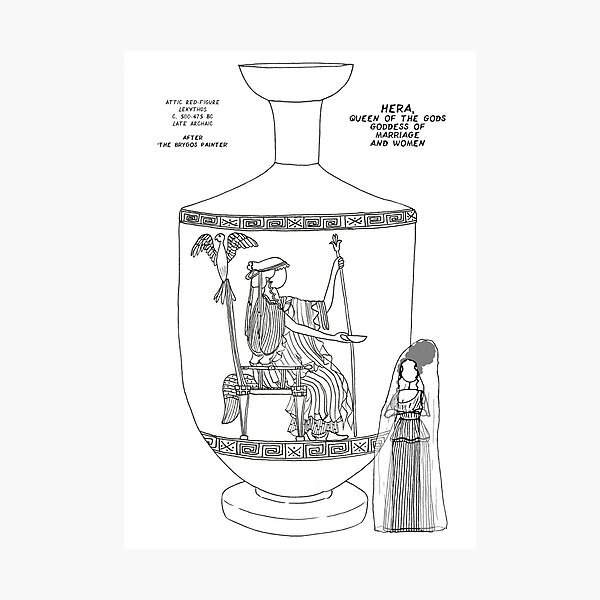 Copy of Greek Myth Comix - Olympian god Hera Photographic Print