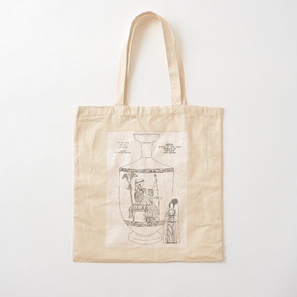 Copy of Greek Myth Comix - Olympian god Hera Cotton Tote Bag