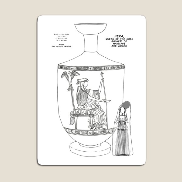Copy of Greek Myth Comix - Olympian god Hera Magnet