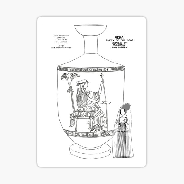 Copy of Greek Myth Comix - Olympian god Hera Sticker