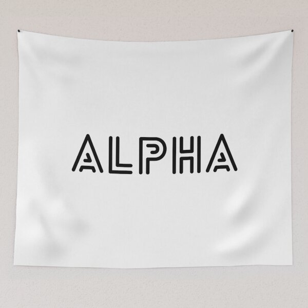 Item preview, ALPHA - Motivational Fitness Typography White Edition designed and sold by WolfSpiritCo.