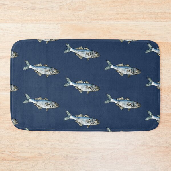 Item preview,  Snapper Bluefish Drawing - Dark Blue Sea designed and sold by Michelebuttons.