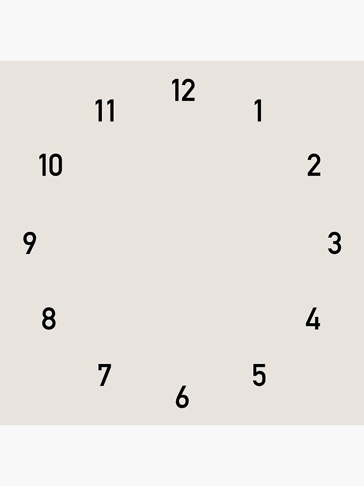 Clock numbers beige 2 by colorandpattern