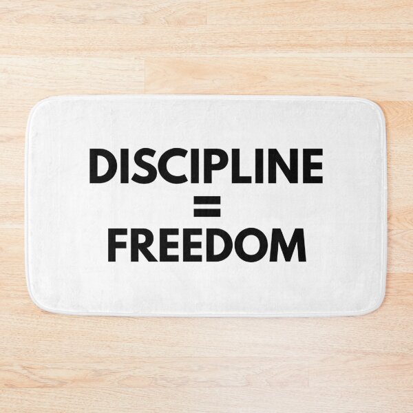 Item preview, Discipline Equals Freedom - Motivational Workout Typography Art (White Edition)) designed and sold by WolfSpiritCo.