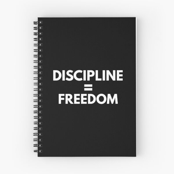 Item preview, Discipline Equals Freedom - Motivational Workout Typography Art (Black Edition) designed and sold by WolfSpiritCo.