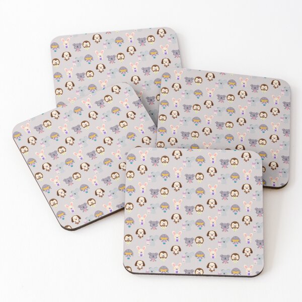 Item preview, Kawaii Animal Boba Tea cute elephant rabbit koala monkey lion designed and sold by 0umStore.