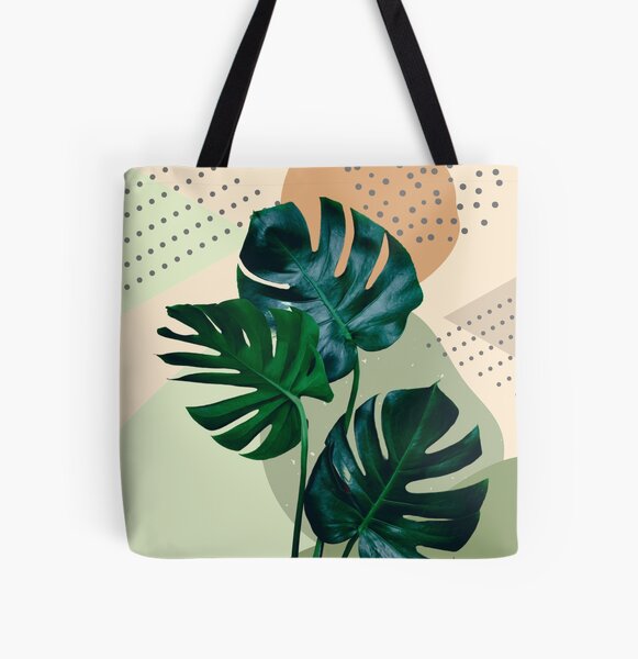 Soft Abstract Large Leaf Tote Bag by City Art