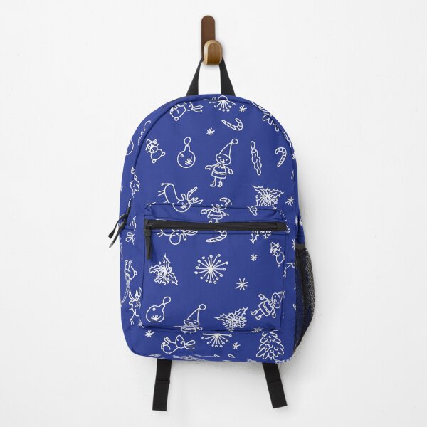 Item preview, christmas pattern on blue background, doodle designed and sold by sonaadalian.