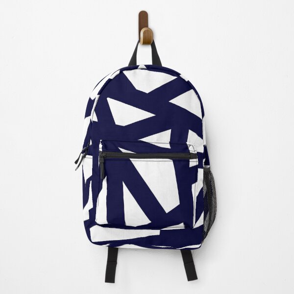Item preview, Navy Blue Thick Mosaic Lines On White designed and sold by rewstudio.