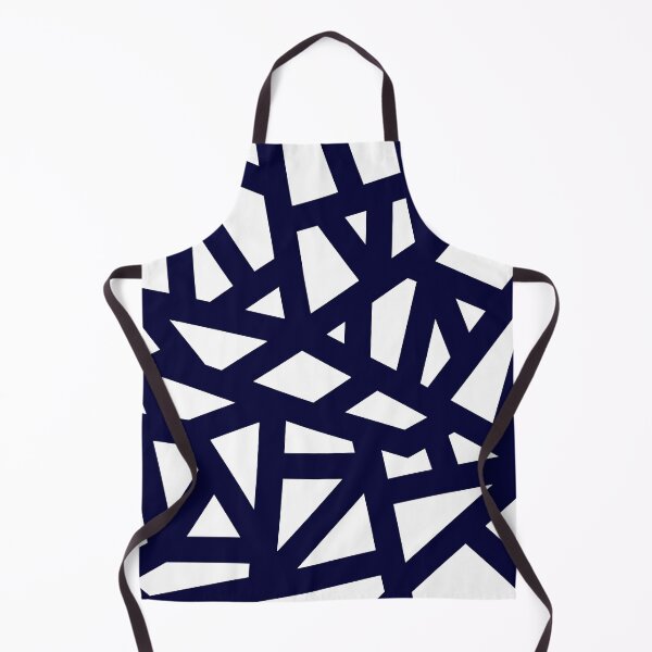 Item preview, Navy Blue Thick Mosaic Lines On White designed and sold by rewstudio.