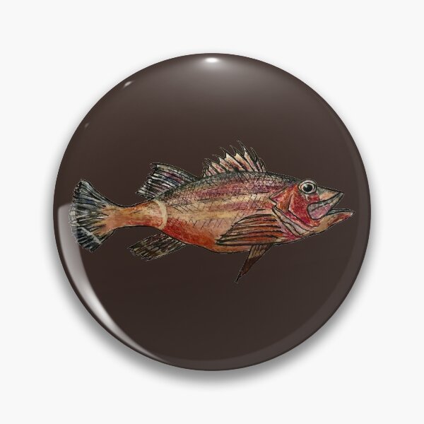Item preview, Pacific Rockfish Illustration - Dark Brown designed and sold by Michelebuttons.
