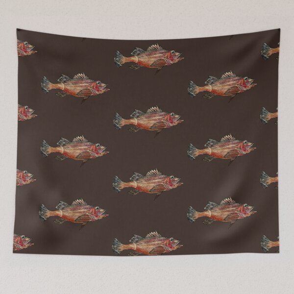 Item preview, Pacific Rockfish Illustration - Dark Brown designed and sold by Michelebuttons.