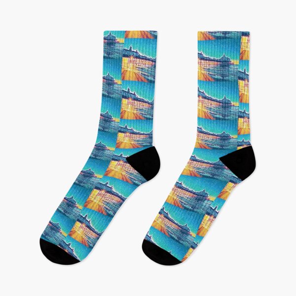 Item preview, Abstract pier and sunrise designed and sold by Willtompsett.