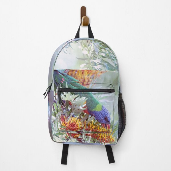 Item preview, Lorikeet foraging in the Grevillea robusta designed and sold by imaginethis.