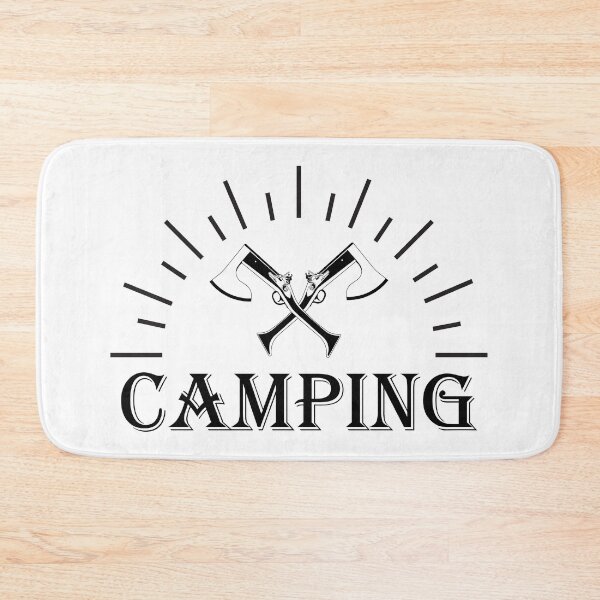 Item preview, Vintage camping label / logo with axes designed and sold by Familyshmot.