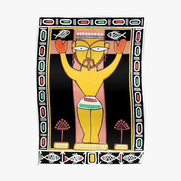 Jesus Christ .. Jamini Roy Painting Poster