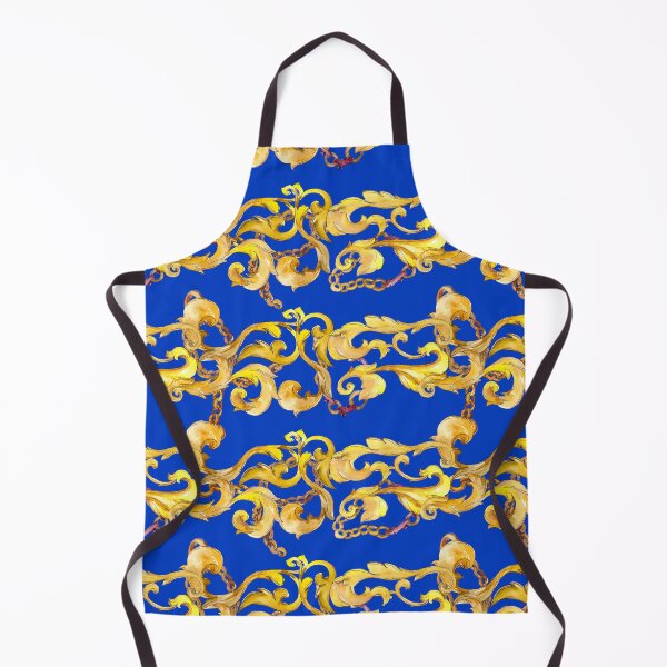 Item preview, Rich blue and gold baroque pattern designed and sold by RoyalPeople.