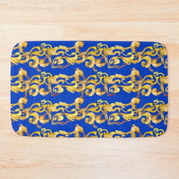 Item preview, Rich blue and gold baroque pattern designed and sold by RoyalPeople.