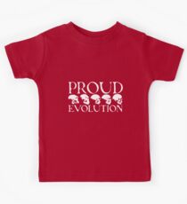 Proud Evolution White Skulls Kids Tee