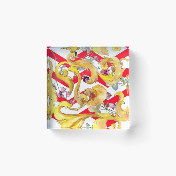 Item preview, Rich red and gold baroque pattern designed and sold by RoyalPeople.