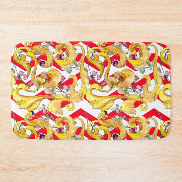 Item preview, Rich red and gold baroque pattern designed and sold by RoyalPeople.