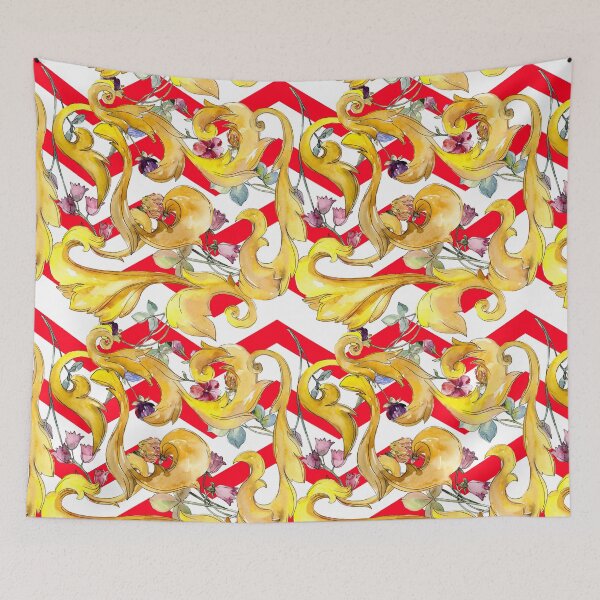 Item preview, Rich red and gold baroque pattern designed and sold by RoyalPeople.