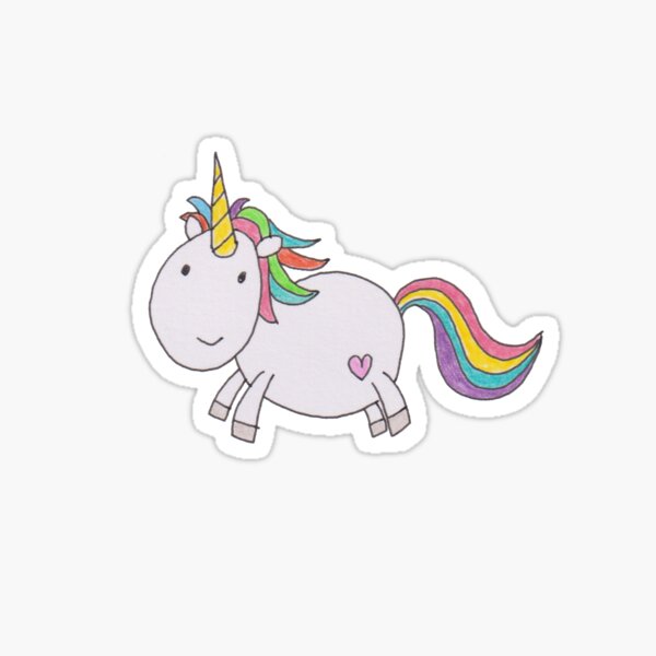Aperçu de l'œuvre Rainbow Unicorn - Light Turquoise Background créée et vendue par LouiseFranksArt.