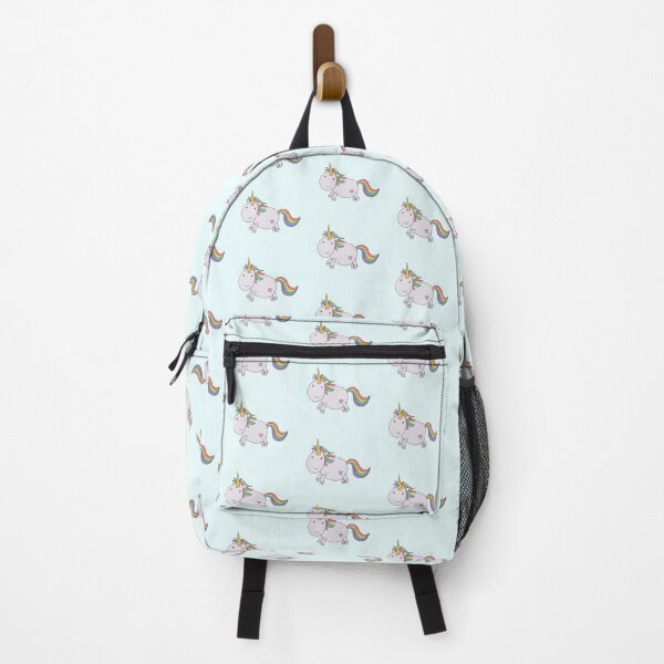 Artikelvorschau, Rainbow Unicorn - Light Turquoise Background entworfen und verkauft von LouiseFranksArt.