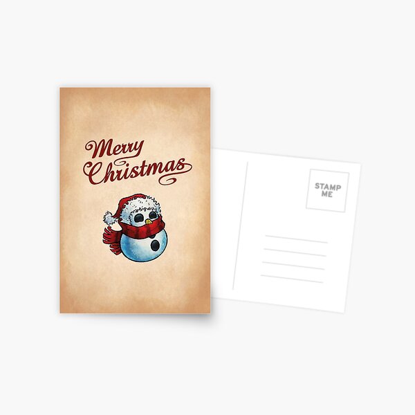 Tiny Snowman Greeting Postcard