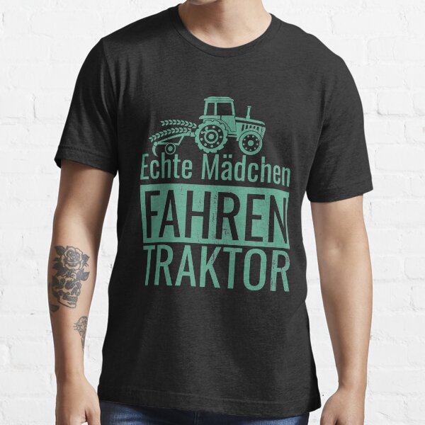 Echte Mädchen Fahren Traktor Essential T-Shirt