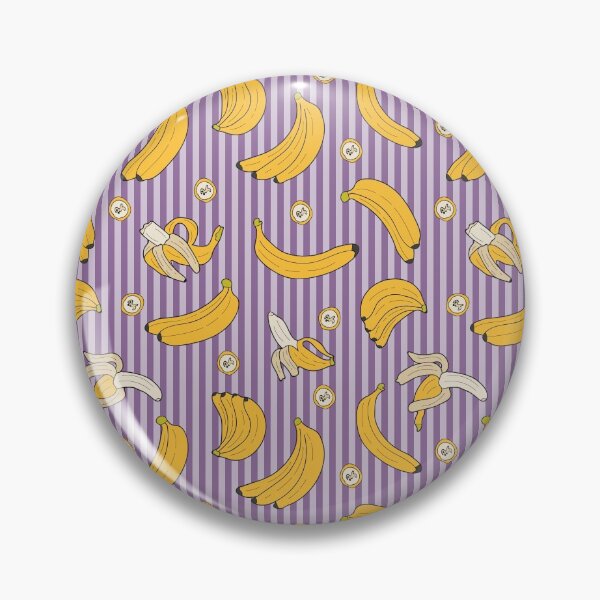 Item preview, Bananas on stripes pattern designed and sold by Wham-Bam.